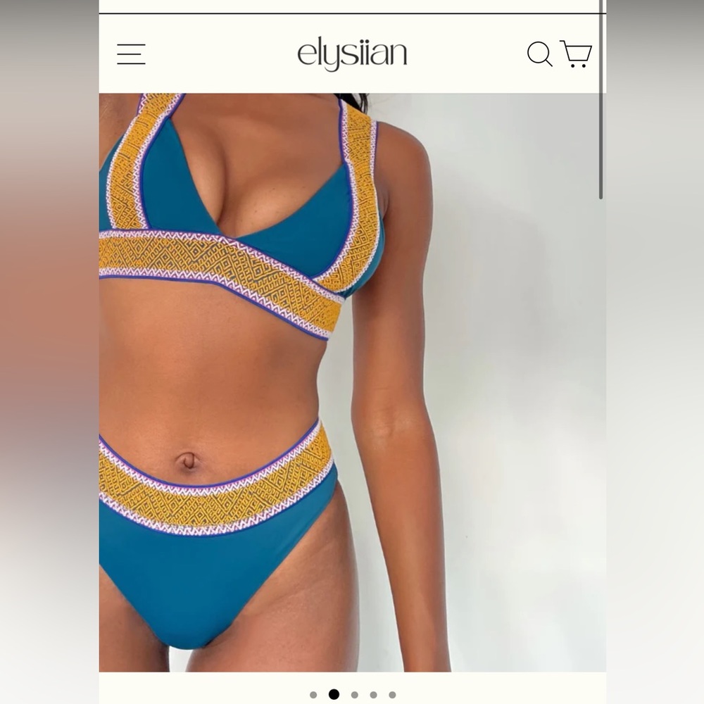 NWT Elysiian Pacific Blue Swim Top and Bottom